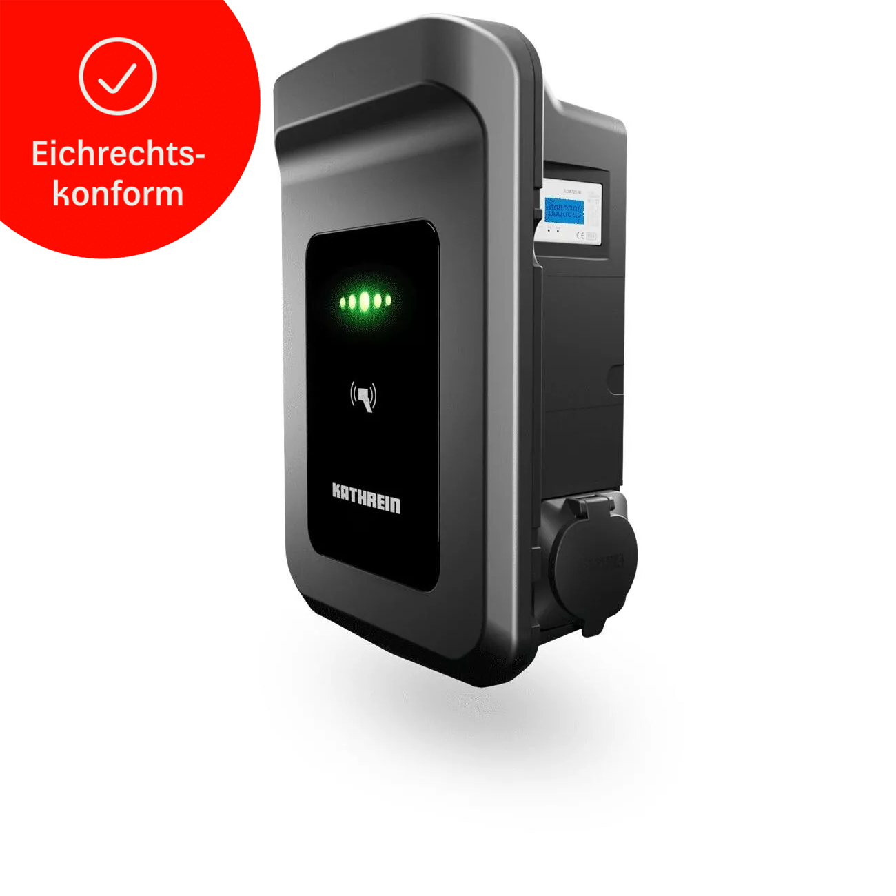 Kathrein Wallbox AC40E-22-P-A, Dose, Last, mit Ladedose, Eichrechtskonform, 22kW, Anthrazit