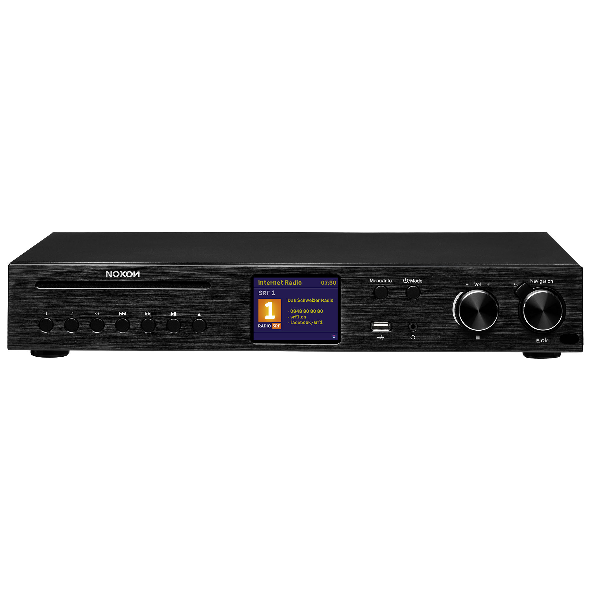 Noxon Hifi A580 CD Tuner mit CD Player, DAB+/UKW & Internet-Radio mit Spotify Connect & Deezer, Bluetooth, USB