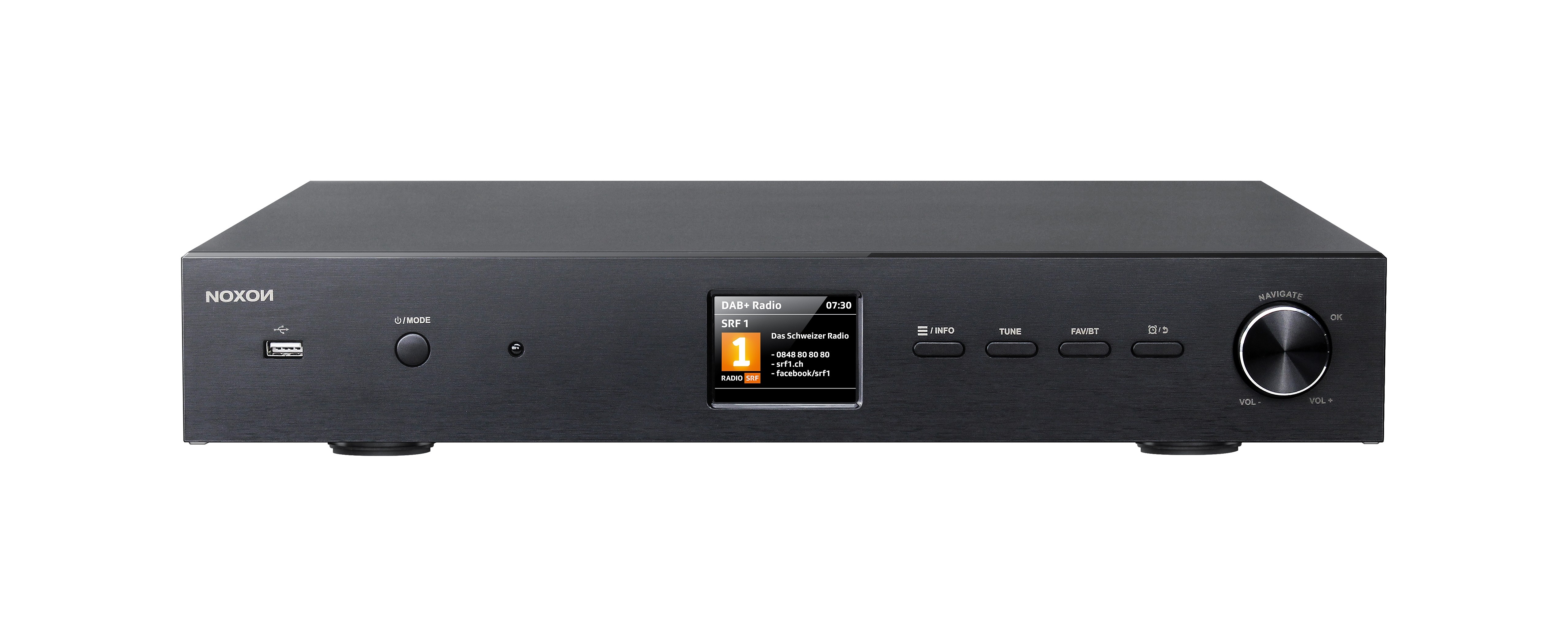 Noxon A 561 schwarz, Internetradio, DAB+, UKW Tuner, Bluetooth, USB, WLAN