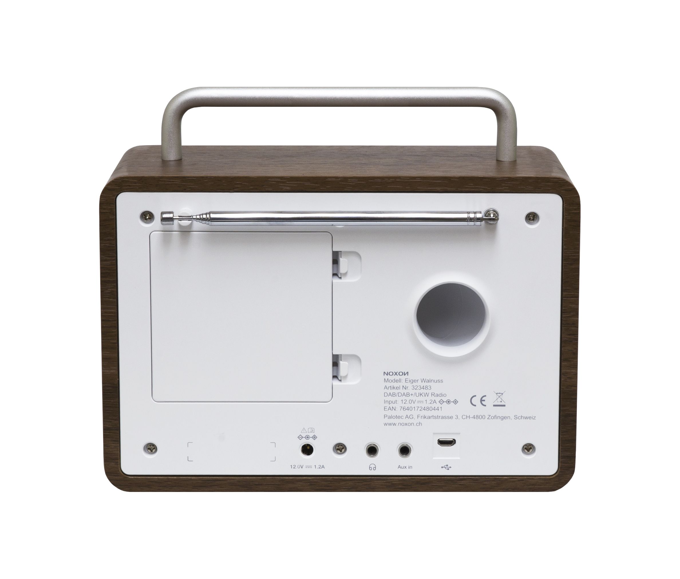 Noxon Eiger Walnuss, DAB+ und UKW-Radio, BT, Akku