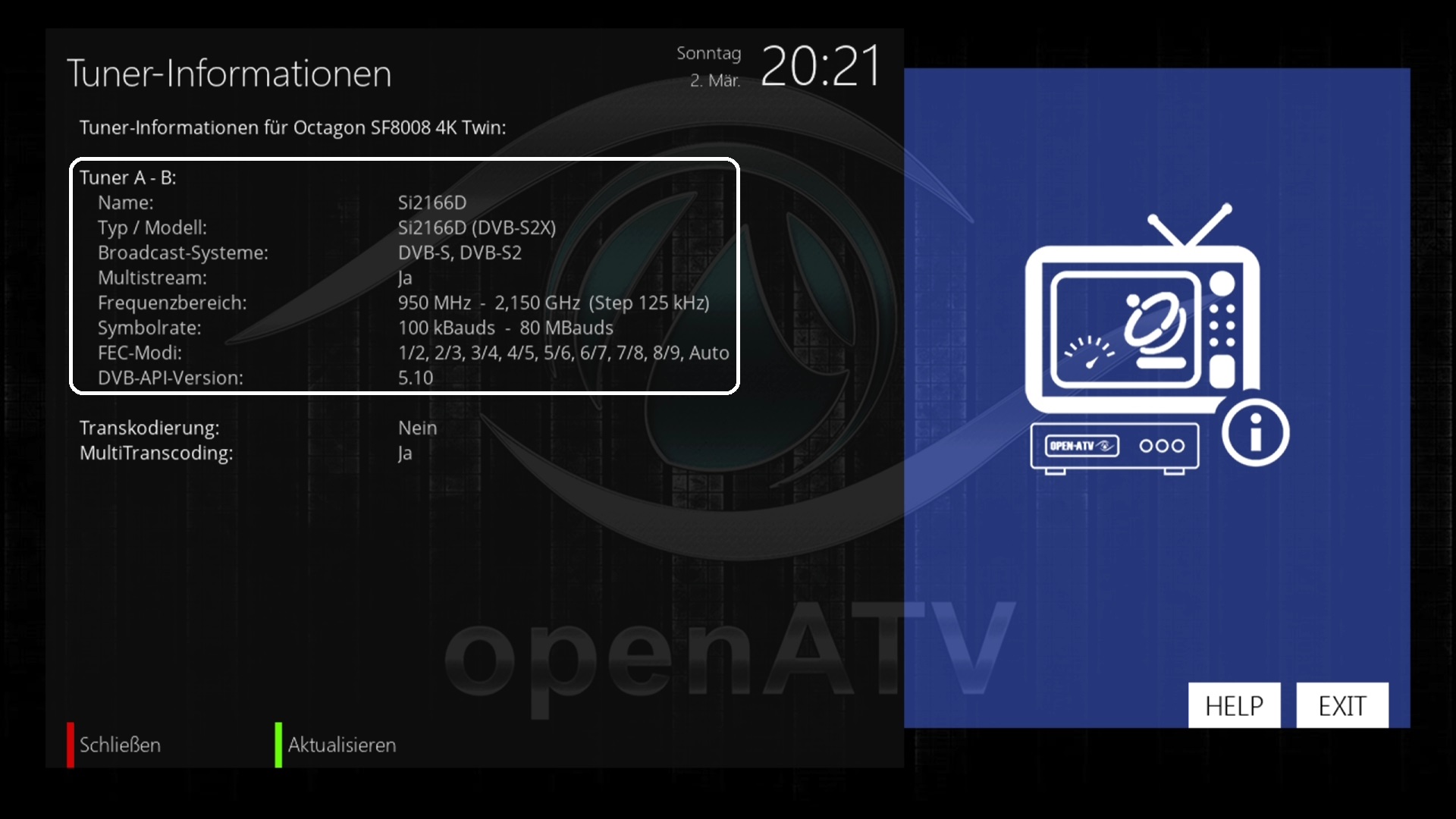 OCTAGON SF8008 V3 SUPREME TWIN 4K UHD E2 DVB-S2X (DUAL OS)