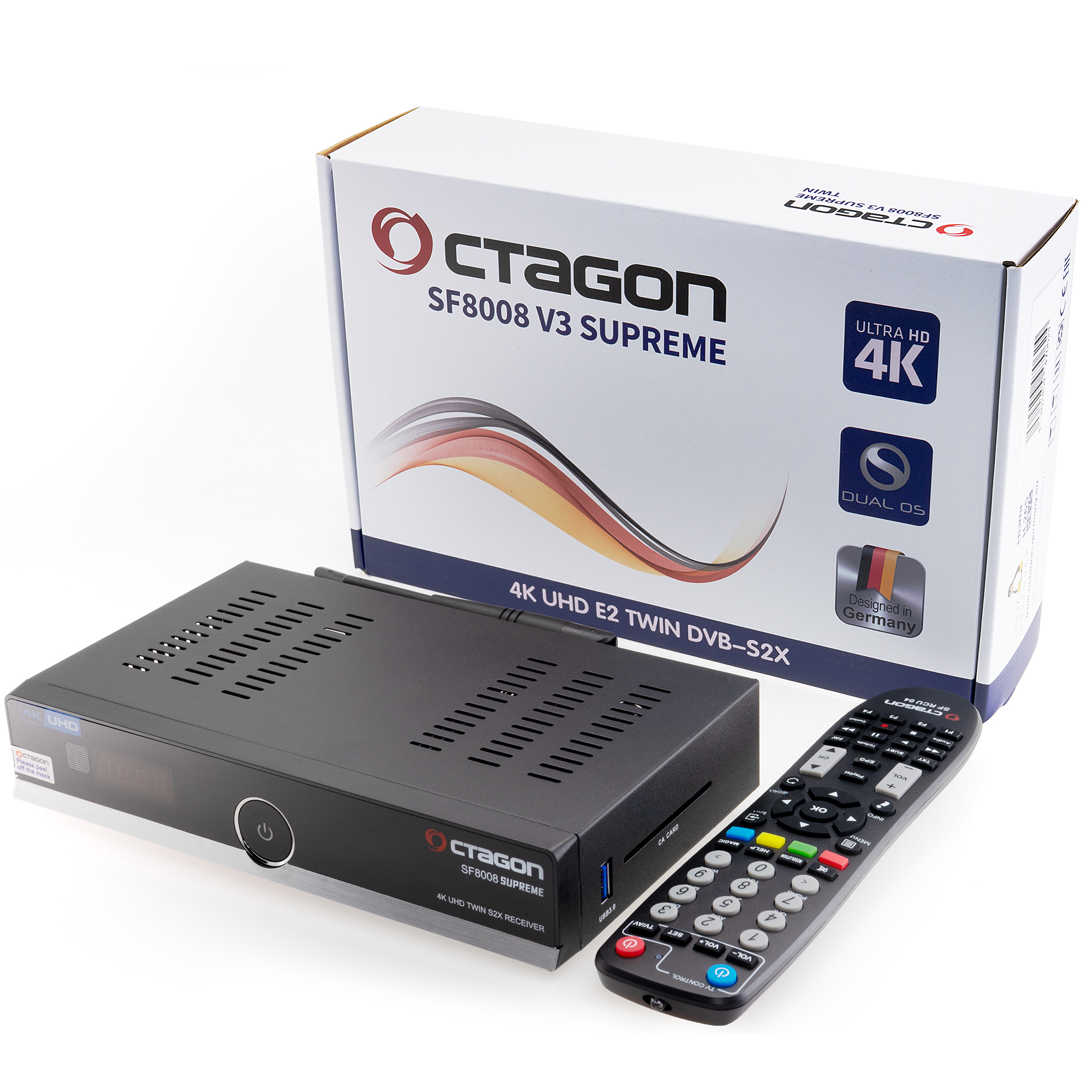 OCTAGON SF8008 V3 SUPREME TWIN 4K UHD E2 DVB-S2X (DUAL OS)