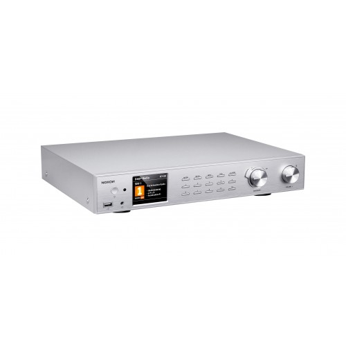 Noxon A 571 silber, Internetradio, DAB+, UKW Tuner, Spotify, Bluetooth, USB, LAN + WLAN