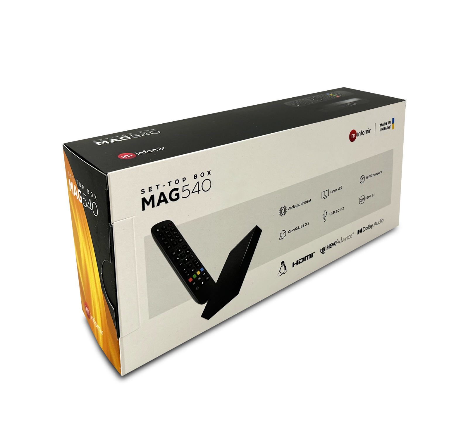 MAG 540 IPTV Set Top Box 1GB RAM 4K HEVC H 265 Unterstützung Linux