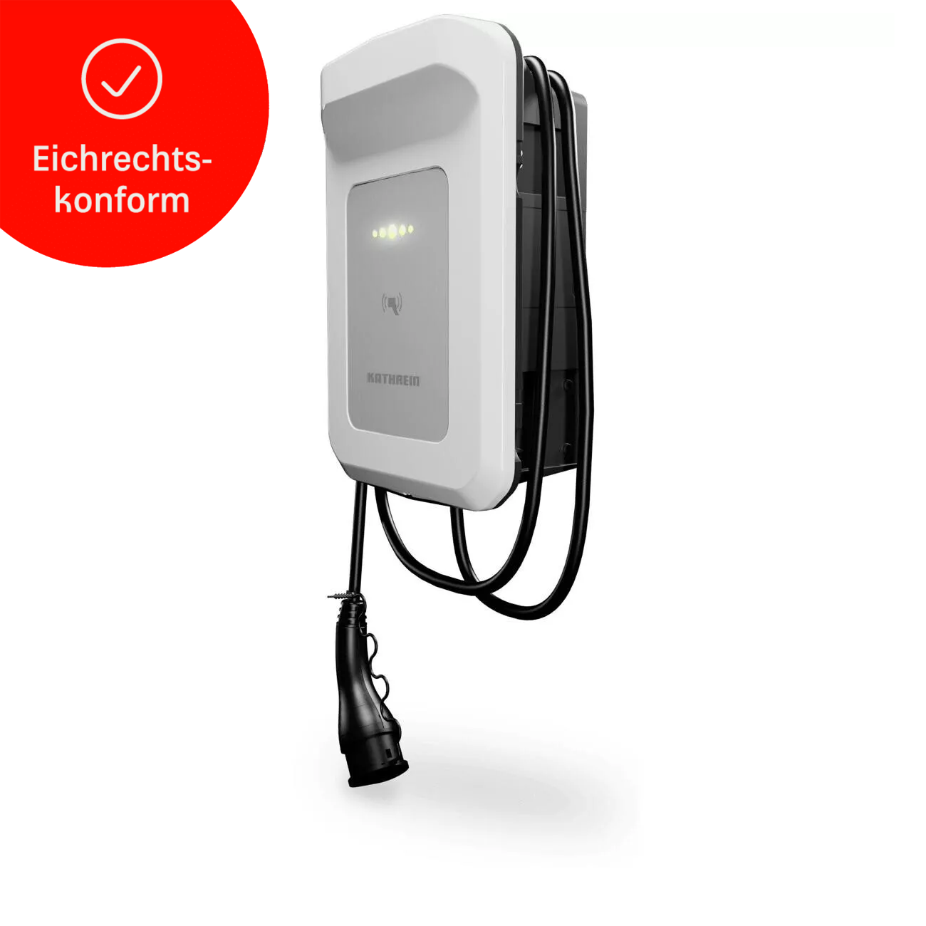 Kathrein Wallbox AC40E-11-C500-W, Kabel, 5m Kabel, Eichrechtskonform, 11kW, Weiß
