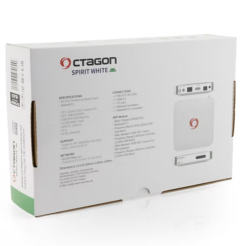 Octagon SPIRIT White Edition 4K UHD Android 11