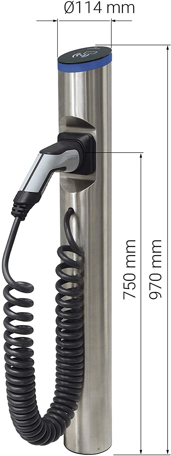 Hesotec Electrify eSat r20, SMART, 22 kW (Schwarz) Wallbox/Walladapter/Ladesäule, Typ 2  (10101-27)