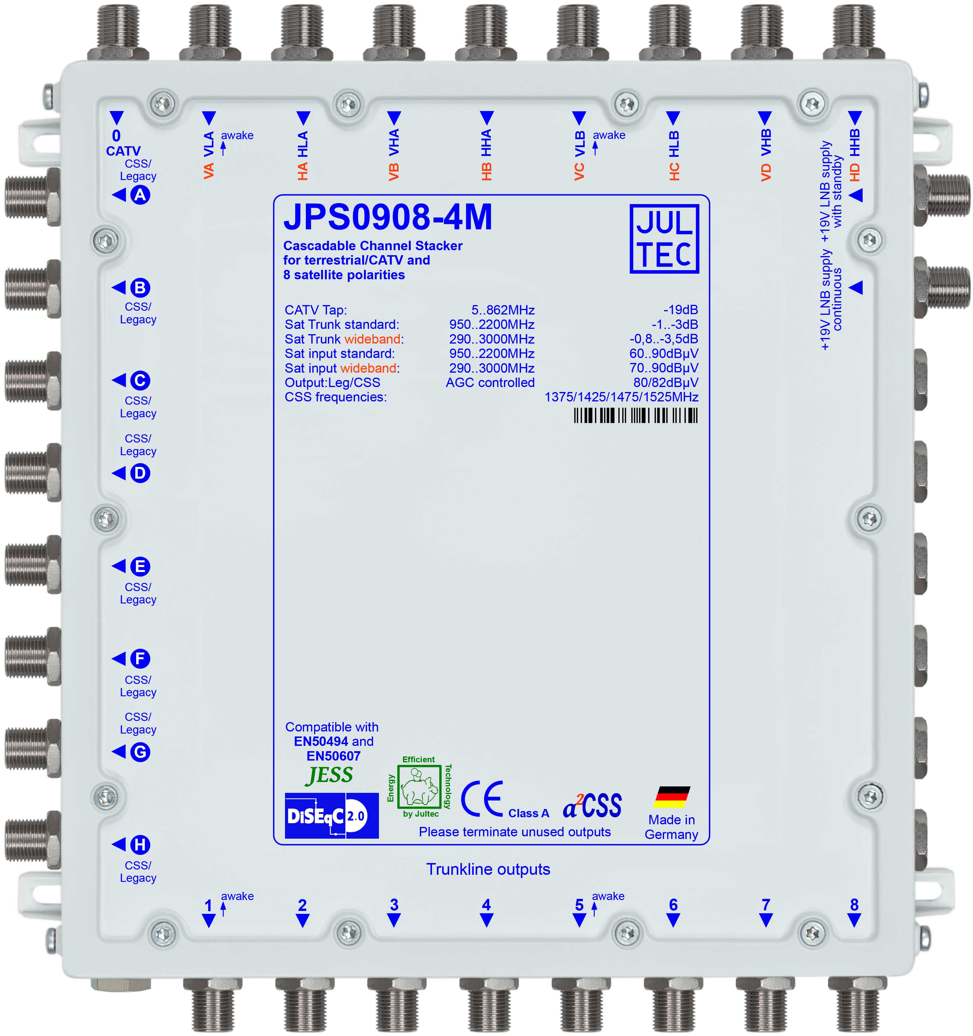 Jultec JPS0908-4M Einkabelumsetzer 9/8x4