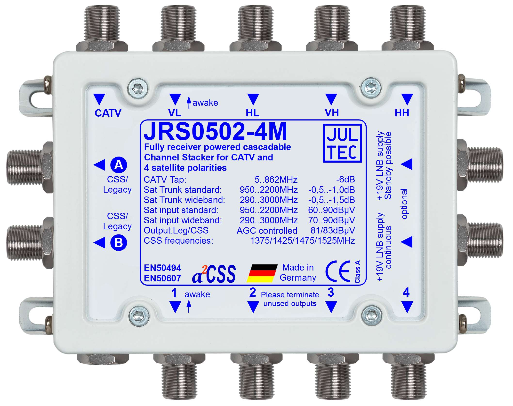 Jultec JRS0502-4M  Einkabelumsetzer 5/2x4
