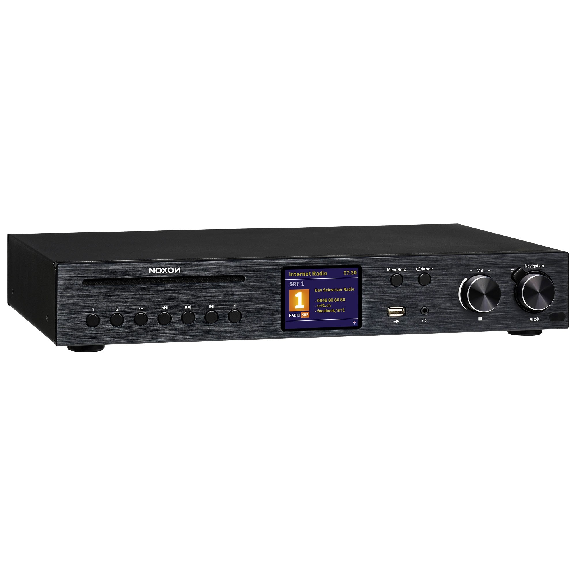 Noxon Hifi A580 CD Tuner mit CD Player, DAB+/UKW & Internet-Radio mit Spotify Connect & Deezer, Bluetooth, USB