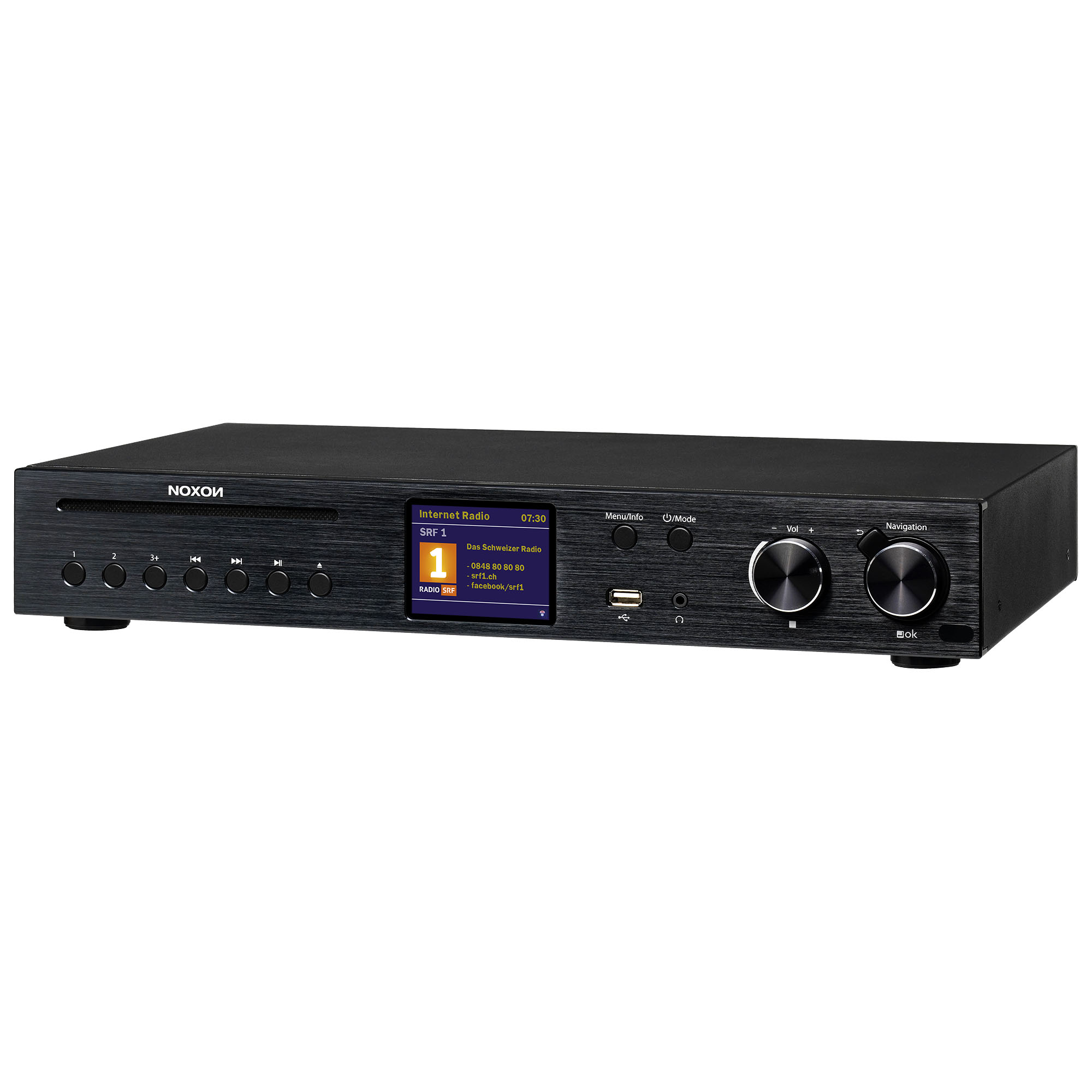 Noxon Hifi A580 CD Tuner mit CD Player, DAB+/UKW & Internet-Radio mit Spotify Connect & Deezer, Bluetooth, USB