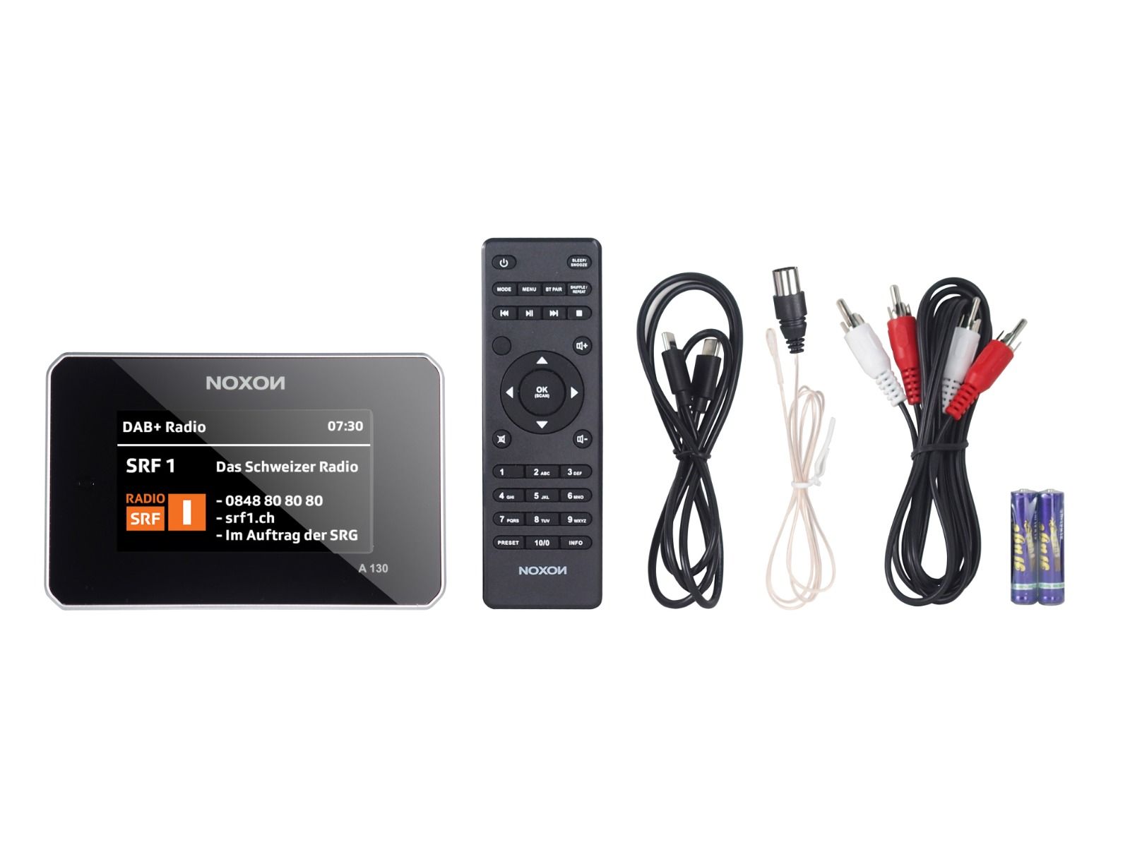 Noxon A 130 schwarz-silber, Audio Adapter DAB+/UKW & Internet-Radio