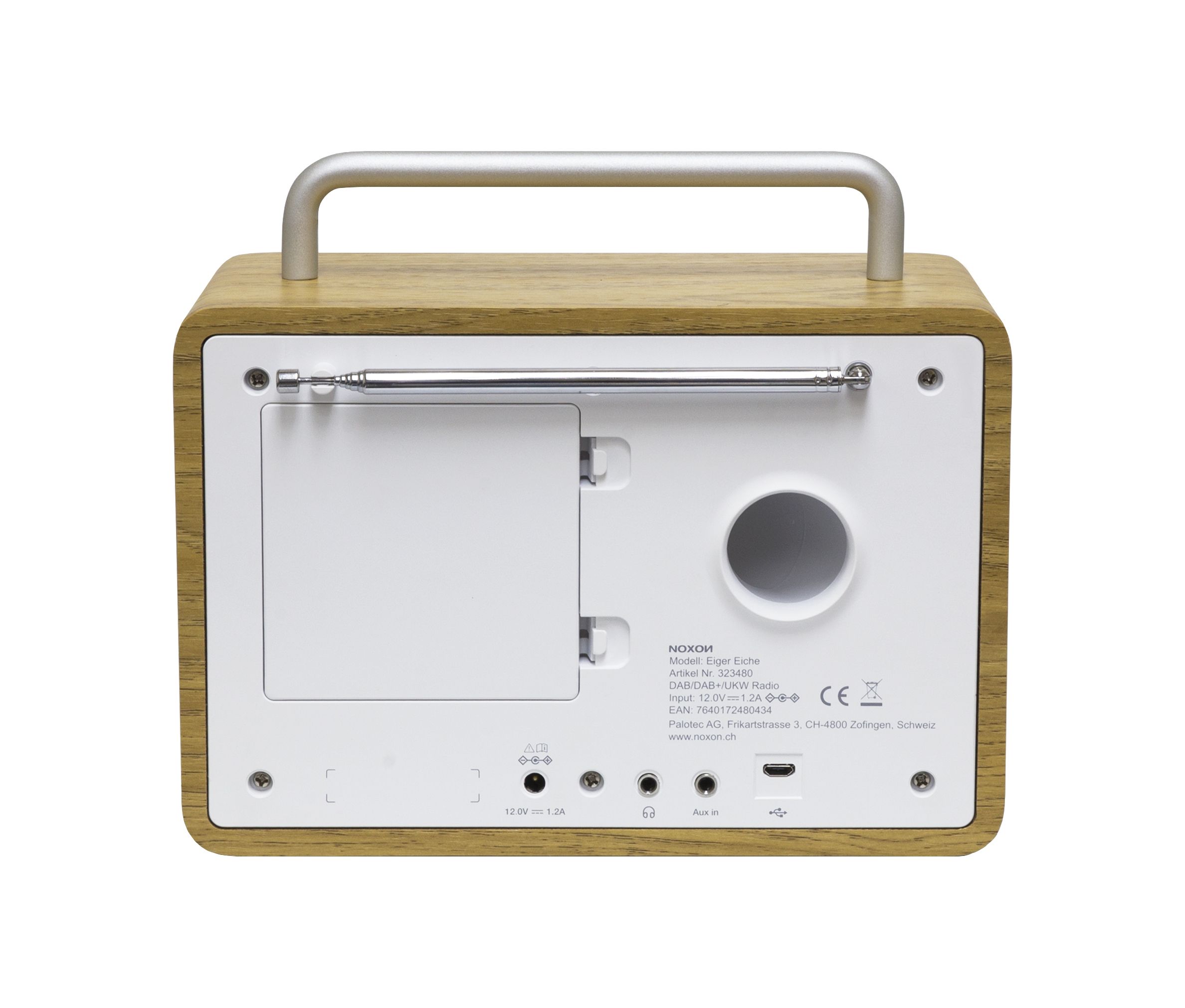 Noxon Eiger Eiche, DAB+ und UKW-Radio, BT, Akku